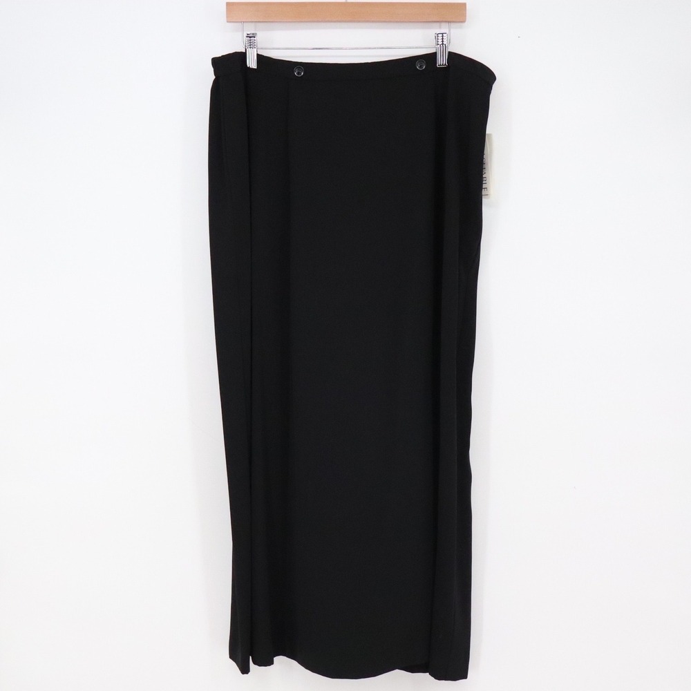 Maggie McNaughton Skirt Womens 16W Black Maxi Onyx NWT